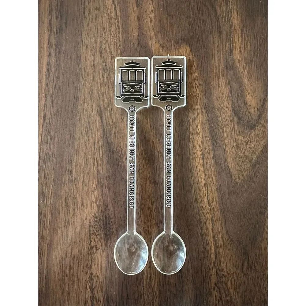 Vintage Hyatt Regency San Francisco Souvenir Swizzle Stick Stir Sticks Cable Car